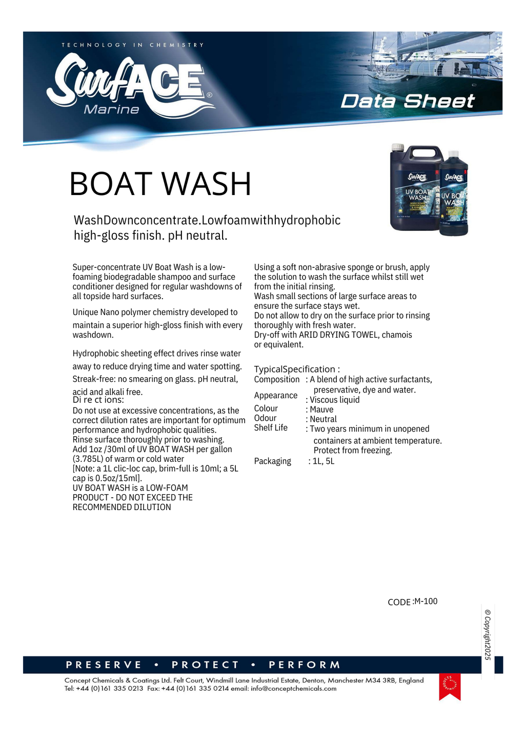 Surf-ACE Marine Boat Wash – UV-beskyttende bilvask for båt