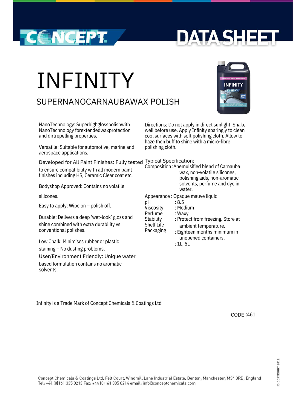 CONCEPT Infinity Nano Polish – Høyglanspolish med nanoteknologi