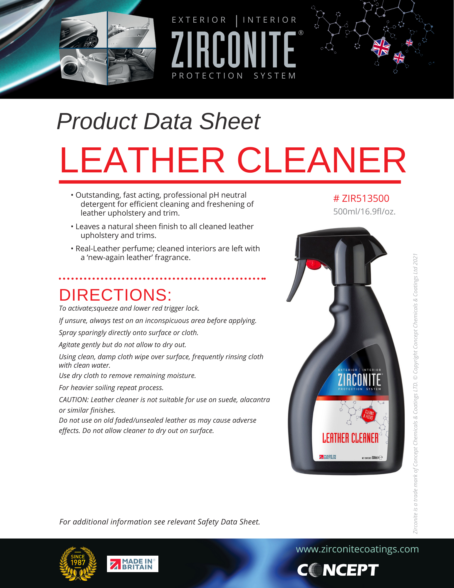 Zirconite Leather Cleaner