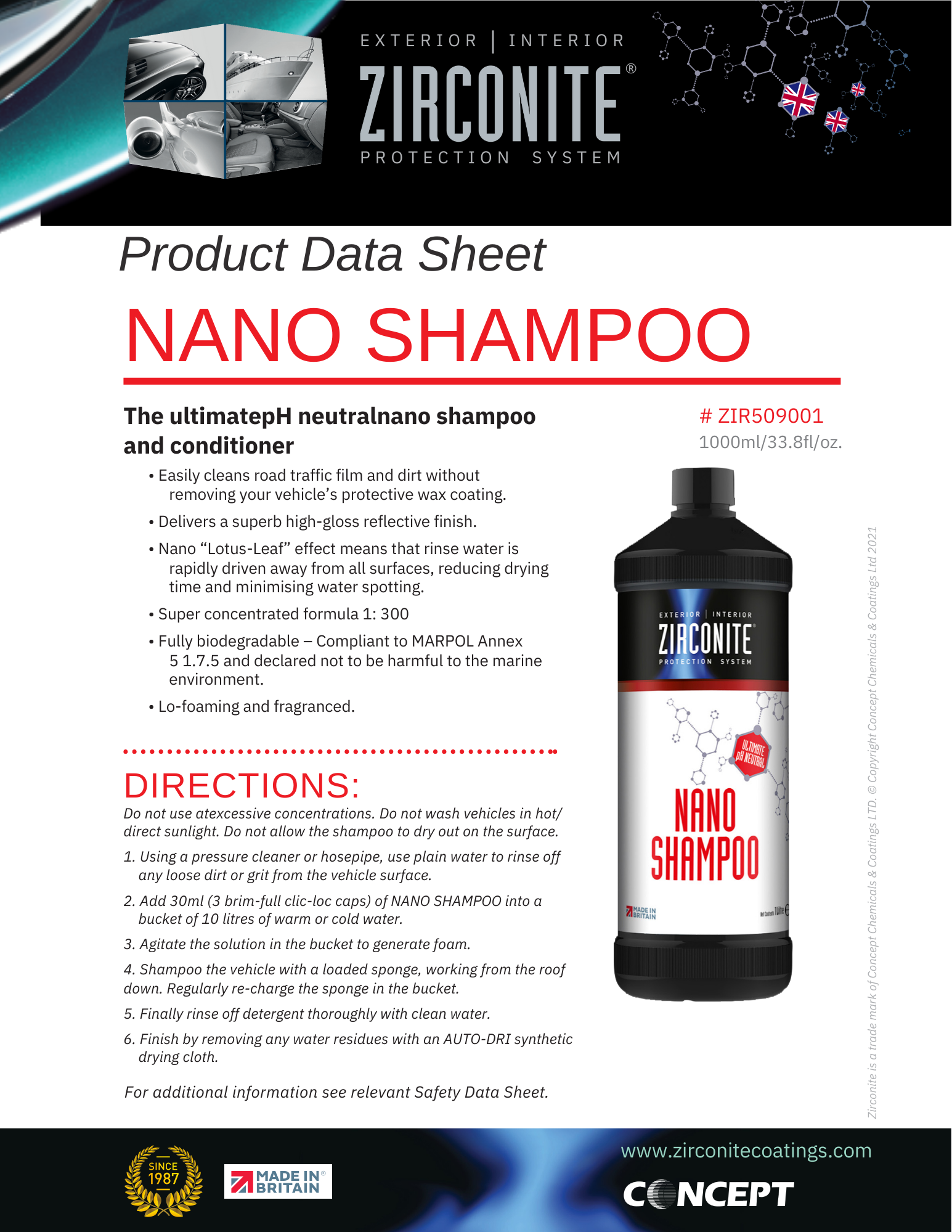Zirconite Nano Shampoo – pH-nøytral nano-shampoo