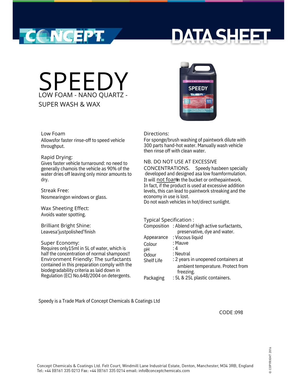 Concept Speedy Nano Wash & Wax