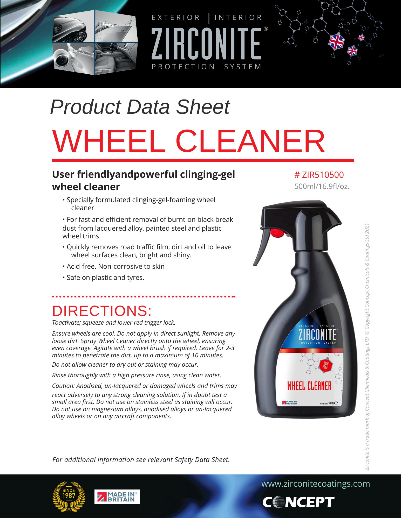 Zirconite Wheel Cleaner – Effektiv og brukervennlig felgrens