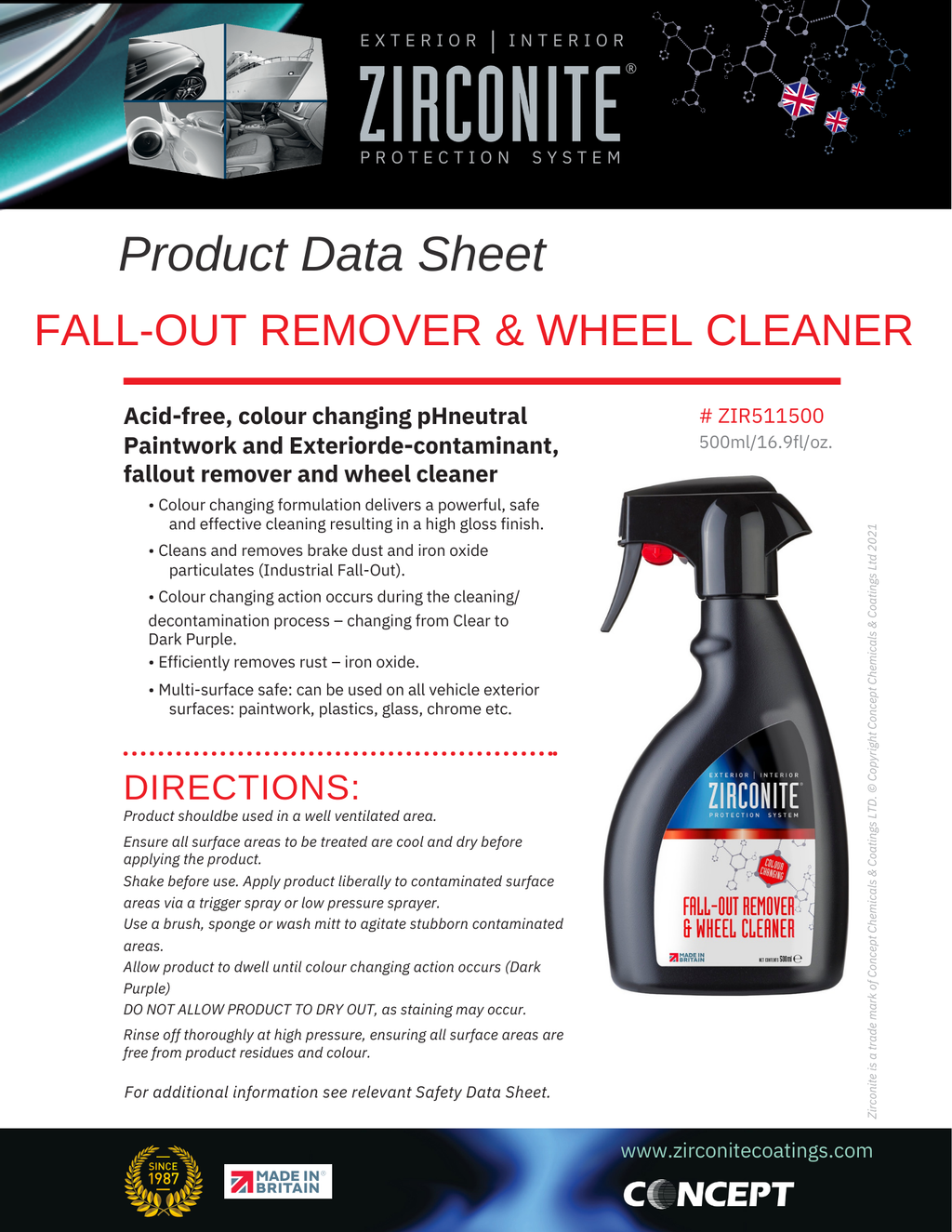 Zirconite Fall-Out Remover & Wheel Cleaner