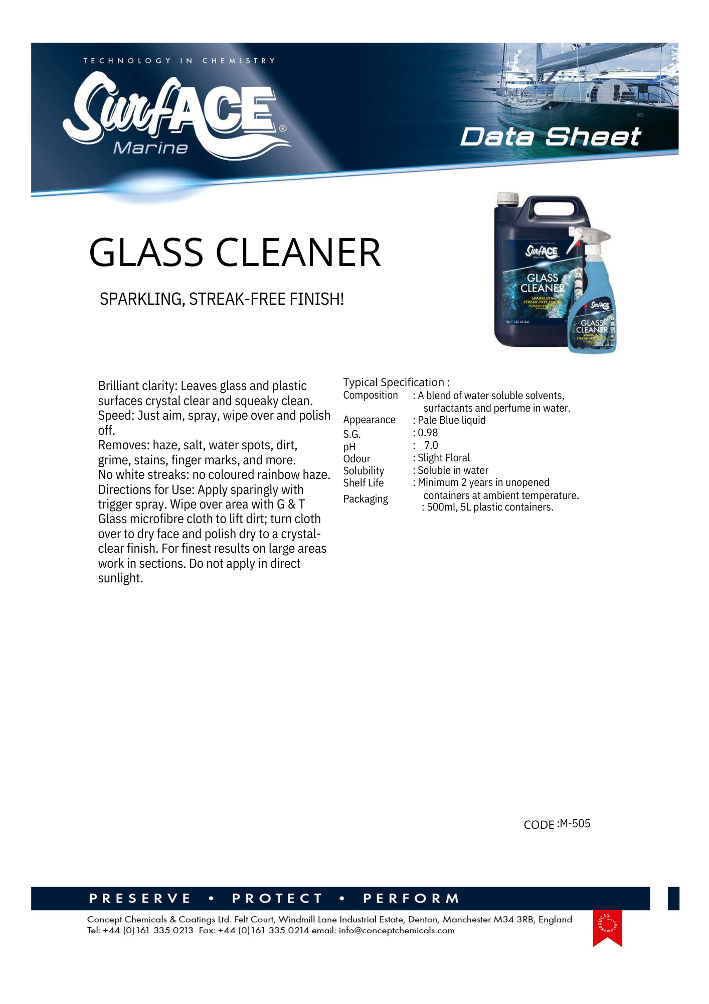 SurfACE - Glass Cleaner