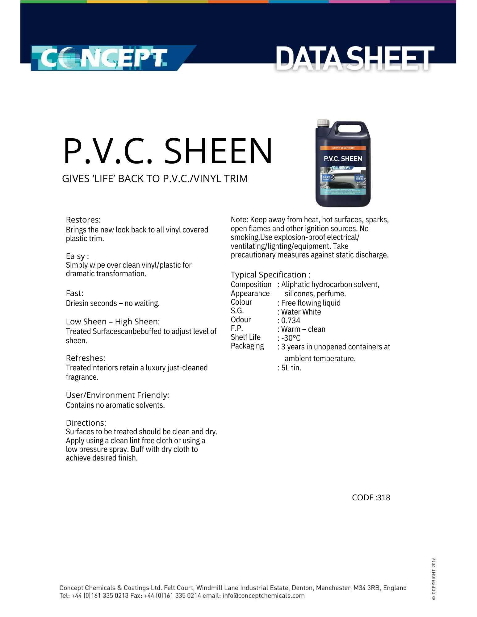 CONCEPT PVC Sheen – Hurtigtørkende PVC- og vinylfornyer