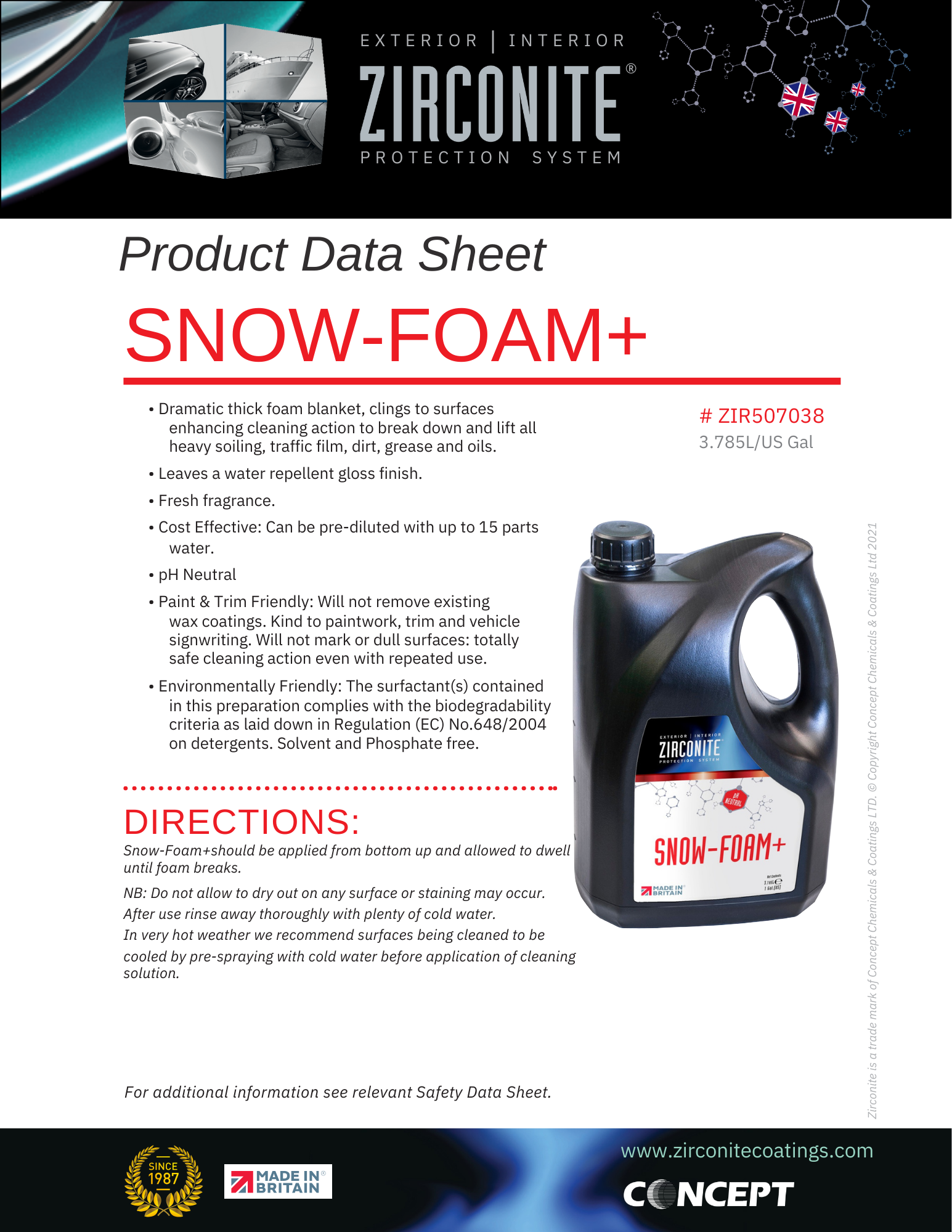 Zirconite Snow Foam Max – pH-nøytral skumsåpe
