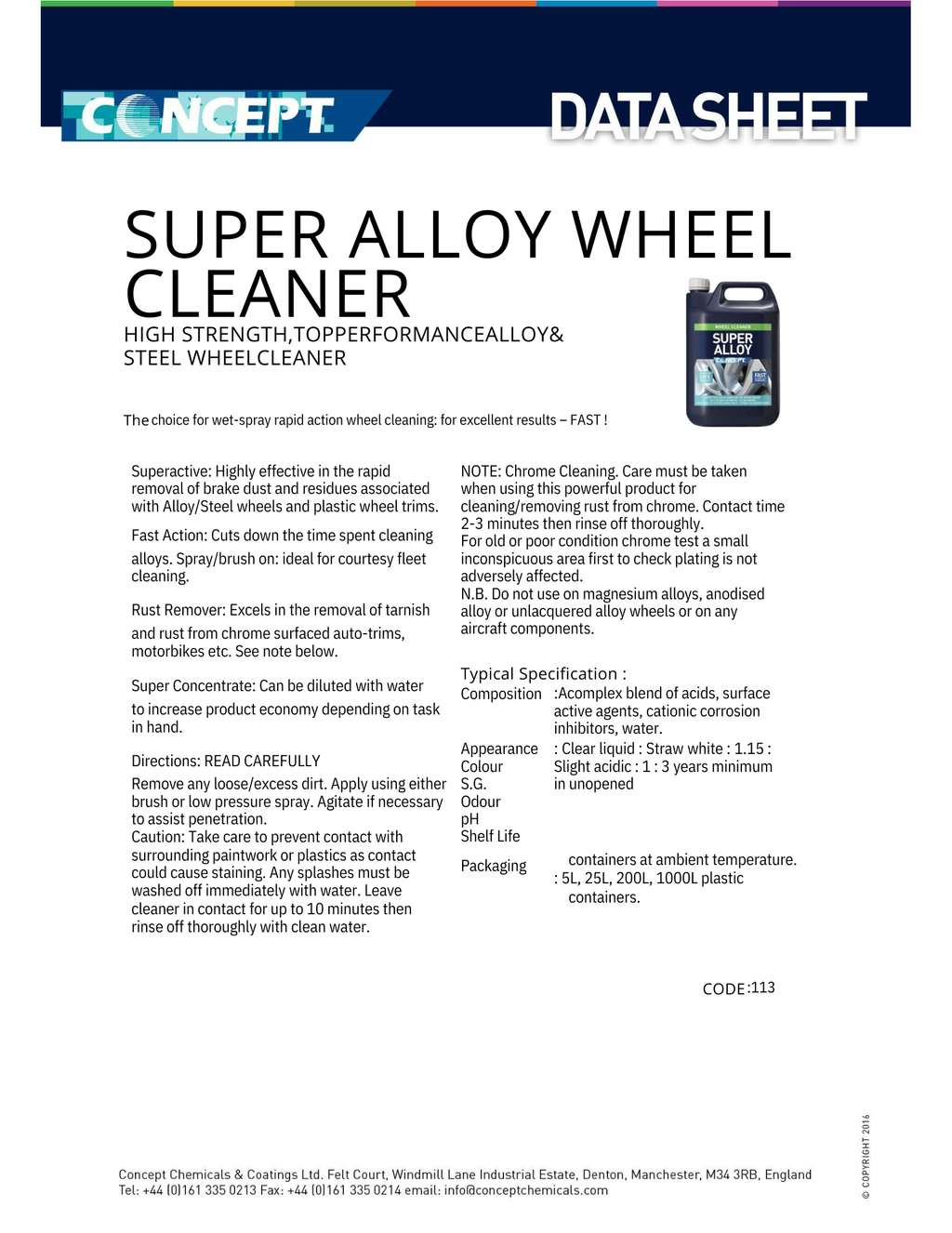 CONCEPT SUPER ALLOY WHEEL CLEANER – FELGRENS