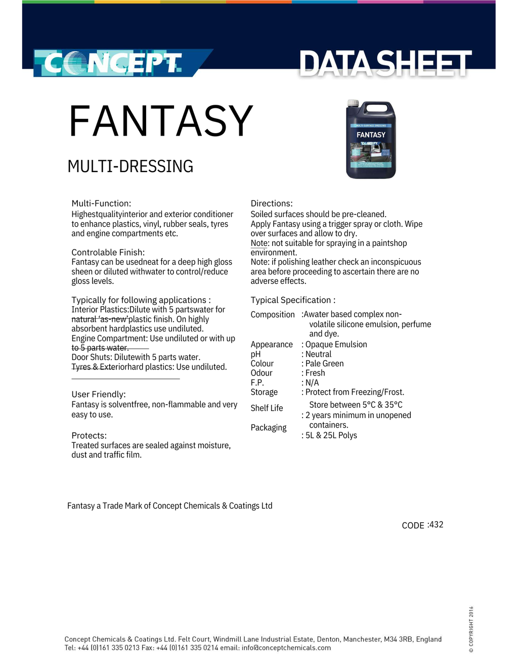 CONCEPT Fantasy – Innvendig og utvendig pleie