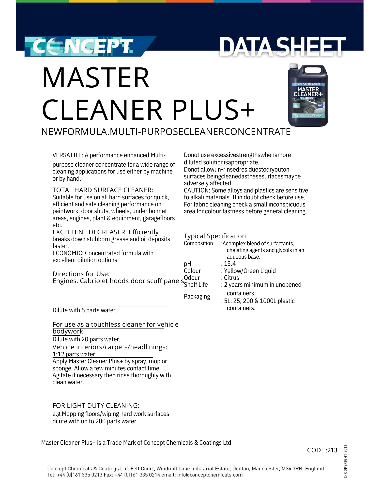 Concept Master Cleaner – Totalrengjøring for harde flater